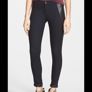 Rag & Bone Pop Leggings Leather panel skinny jeans size 26